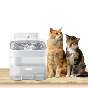 Hersteller Großhandel automatischer Filter USB elektrisch stumm Katze Trinkbehälter drahtloser intelligenter automatischer Haustier-Katzen-Wasserbrunnen