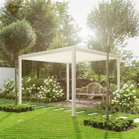 Pergola à lames orientables en aluminium pour terrasse extérieure, jardin, gazebo, patio imperméable