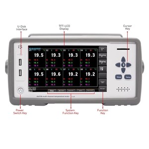 AT4708 Multi-Channel TFT-LCD Temperature Meter With 0.2% Resolution ABS Material Industrial <b>Thermometer</b> AT4708 High - Product Image 4