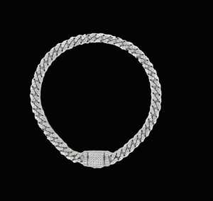 Trendy 925 Sterling Silver Cuban Link Bracelet With Lab Grown Diamond Premium Finish Jewelry - Product Image 1