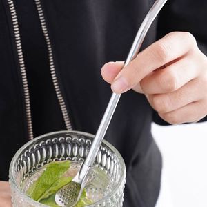 Bombillas Yerba Mate <b>Straw</b> Yerba Mate Tea Bombilla Drinking <b>Straws</b> Reusable Stainless Steel Drinking <b>Straws</b> with Filter Spoon - Product Image 4