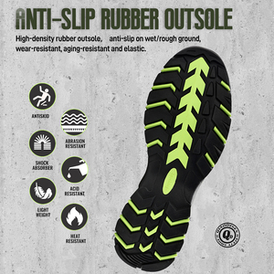 Новые защитные ботинки с индивидуальной резиновой подошвой MD, стальным носком, ударопрочные, антипрокольные, нескользящие, износостойкие, дышащие - Product Image 5