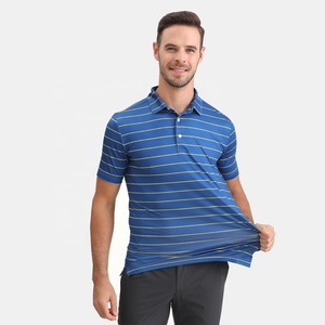 Camiseta Polo Deportiva de Golf con Franjas y Logotipo Personalizado, Sublimación, Secado Rápido, para Hombre - Product Image 2