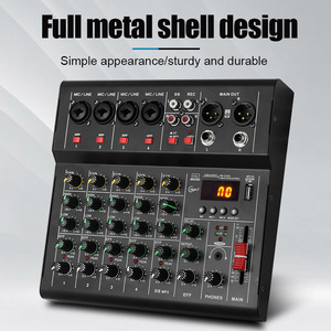 Portable 4/6 Channels Missing Console 48V Sound Card Anchor Wireless Bluetooth Recording Studio Mixer <strong>for</strong> <strong>Microphone</strong> <strong>Computer</strong> - Product Image 4
