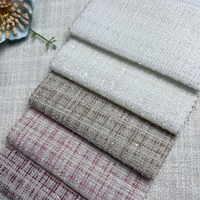 Prêt à expédier 100% polyester tressé petit tissu en tweed de Style parfumé pour manteau robe tricoté Tricot Jacquard motif uni teint