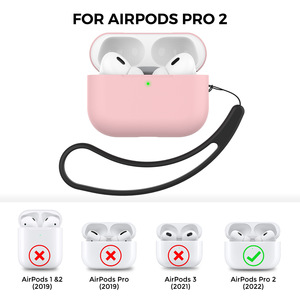 Coque Écouteurs Multicolore Personnalisée Divisée avec Dragonne, Recharge <span class=keywords><strong>sans</strong></span> <span class=keywords><strong>Fil</strong></span>, en Silicone pour <span class=keywords><strong>AirPods</strong></span> Pro <span class=keywords><strong>2</strong></span> - Product Image 2