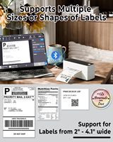 Impresora de Etiquetas de Envío Phomemo PM241BT, Impresora Térmica Inalámbrica de 4x6 para Pequeñas Empresas, 150 mm/s para Shopify UPS