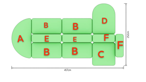Set di Divani Letto Modulari di Grado Commerciale Moderno, Tessuto Ecologico Resistente alle Macchie, per Casa, Ufficio e Sala <span class=keywords><strong>d</strong></span>'<span class=keywords><strong>Attesa</strong></span> - Product Image 5