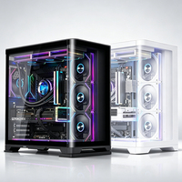 QiuzAim Desktop 120mm ARGB Silent Cooling Case Fan CD Metal Texture High Airflow RGB Chassis Fans 8Pro PC Gaming Computer Tower