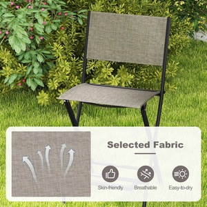 Cross-border folding patio <b>bar</b> <b>stool</b>, outdoor <b>comfortable</b> outdoor fabric folding <b>bar</b> <b>stool</b>, breathable and quick-drying high - Product Image 3