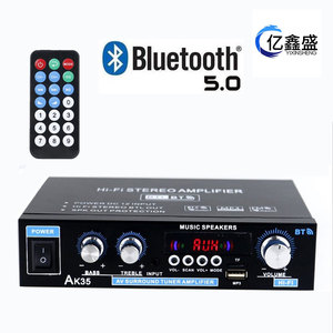 เครื่องขยายเสียงขนาดเล็ก Ak35 12V 2 แชนแนล บลูทูธ สเตอริโอ HiFi สำหรับรถยนต์ พร้อมช่องต่อ Tf และ Usb - Product Image 5