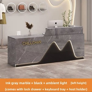 โต๊ะทำงานมุมเรียบง่ายทันสมัย โต๊ะแคชเชียร์ขนาดเล็กสำหรับร้านขายเสื้อผ้าและร้านเสริมสวย สำหรับแผนกต้อนรับ - Product Image 6