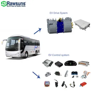Двигатель переменного тока Rawsun мощностью 160 кВт, комплект для переоборудования электромобиля RAD4110 AMT для электрического автобуса на 12 м, комплект для переоборудования электромобиля PMSM