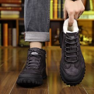 Nouvelles bottes d'hiver en cuir véritable de haute qualité, chaudes et élégantes, bottes de neige d'extérieur, chaussures décontractées antidérapantes - Product Image 3