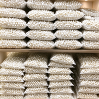 Perles rondes brillantes en ABS de qualité AAA, 4-14 mm, blanc cassé et blanc, 500 g/sac, en vrac pour la fabrication de bijoux, en provenance du Zhejiang