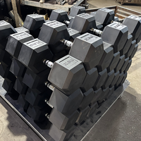 Haltères hexagonaux en caoutchouc, fabricant direct d'usine pour la vente en gros, équipement de musculation, production personnalisée OEM ODM