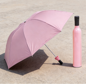 Parapluie pliable automatique personnalisé avec logo publicitaire, petit format, pliable comme une bouteille de vin, pour la pluie et le soleil, pratique et économique - Product Image 4