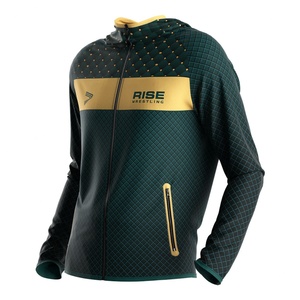 Survêtements de lutte de haute qualité pour l'extérieur, à la mode, par sublimation, avec veste zippée, sweats à capuche et sweats à fermeture éclair intégrale - Product Image 1