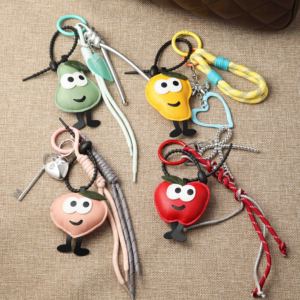 Colección de Osos de Peluche de Cuero PU Playful Punch, Lindos Colgantes 3D de Ganchillo con Nudos de Cuerda Coloridos, Llaveros Suaves y Adornos para Bolsos - Product Image 2