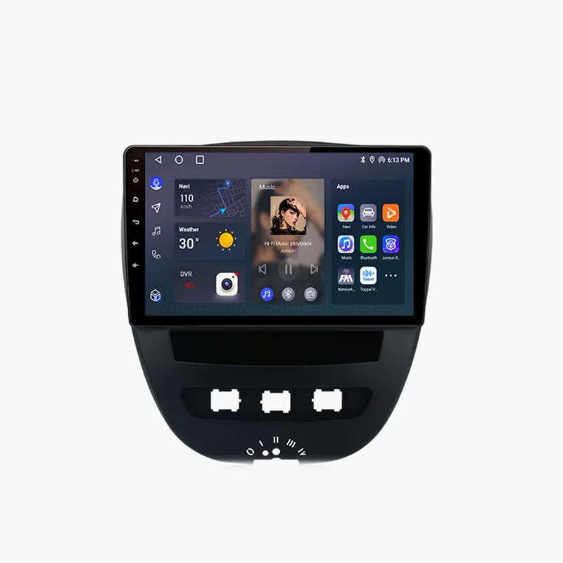 Junsun-Autoradio V1 Pro Android pour Peugeot 107, Citroën C1, Toyota Aygo 2005-2014