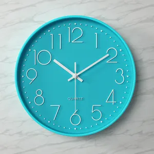 Cheap 3d Number Brand Plastic Advertising Silent Quartz Wall Clock