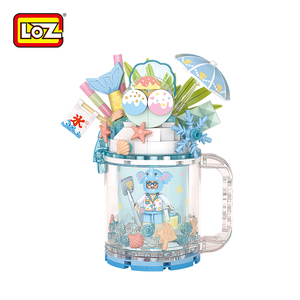 Loz 4201-4206 DIY迷你夏季教育积木套装包括葡萄冰淇淋流沙杯模型 - Product Image 3