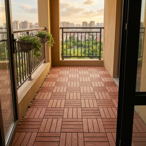 Swimming Pool Side WPC Interlocking <b>Deck</b> Tiles Non-Slip Fast Drainage Composite Floor Tiles - Product Image 6
