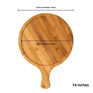 Teglia per <span class=keywords><strong>Pizza</strong></span> Multiuso in Bambù, Resistente alle Alte Temperature, per Forno Commerciale, Vassoio per Torte - Product Image 6