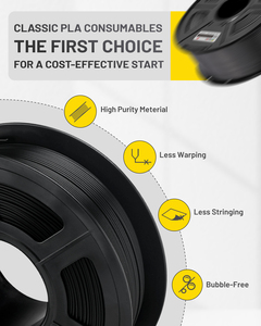 Dây Tóc máy in 3D colido 1.75mm PLA, Độ chính xác +/-0.02mm, khả năng tương thích fdm phổ quát, ống chỉ 1kg kín chân không (1 màu đen) - Product Image 3