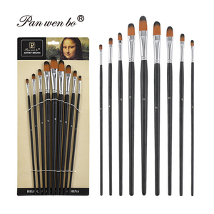 Pincel de pico redondo para uñas Panwenbo, juego de pinceles para pintar, pinceles de pintura acrílica de arte personalizado para pintura al óleo - Product Image 1