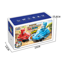 Vente en gros de deux voitures pare-chocs télécommandées Ensemble de jouets de combat avec conducteur d'éjection Effets sonores Lumière LED et action sans fil