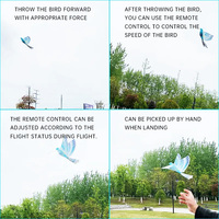 AiJH RC oiseau volant jouet avion 2.4 GHz télécommande volant électronique mini Drone éducation RC e-bird jouets