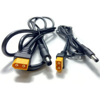 Câble adaptateur connecteur femelle XT60 vers mâle DC 5521 avec embout doré, faisceau de câblage personnalisé pour hélicoptère et quadricoptère RC électronique