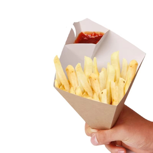 Thiết kế mới khoai tây chiên rãnh thiết kế trang trí sáng tạo ẩm thực phương tây lớn hình nón hộp giấy - Product Image 3