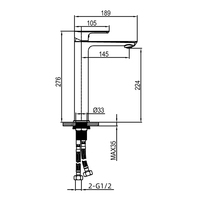 Pour Empolo Design moderne bassin mitigeur robinet or Vénus brossé finition or corps en laiton non laqué vanne en céramique marque allemande