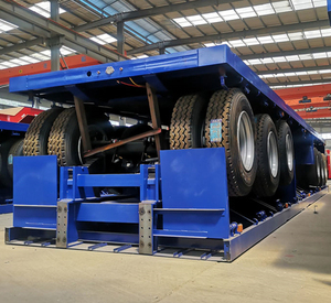 Remolque de Camión Semirremolque de Plataforma Baja de 60 Toneladas, 40 Toneladas, 3 Ejes, 40 pies, 45 pies, para Contenedores, en Venta a Bajo Precio - Product Image 5