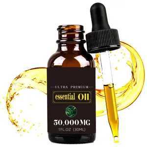 Etiqueta privada 100% aceite de semilla de cáñamo orgánico Natural puro 5000mg semilla orgánica aromaterapia esencial crecimiento del cabello aceite para el cuidado de la piel