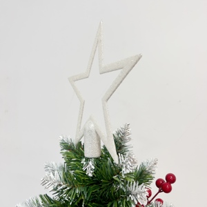 <span class=keywords><strong>D</strong></span>écoration de cadeau de vacances <span class=keywords><strong>d</strong></span>'arbre de Noël matière plastique blanche <span class=keywords><strong>d</strong></span>'étoile supérieure <span class=keywords><strong>d</strong></span>'arbre avec la poussière <span class=keywords><strong>d</strong></span>'or pour la <span class=keywords><strong>d</strong></span>écoration de Noël - Product Image 3