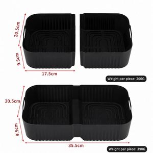 LA Reusable Silicone Air Fryer Liner 3 <b>Pack</b> Non Stick <b>Heat</b> Resistant Food Grade Free Tray for Round Square Basket - Product Image 2