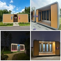 Conteneurs modulaires contemporains en acier avec douche et toilettes intégrées pour athlètes, festivals, concerts et environnements de construction
