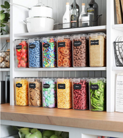 Récipients hermétiques en plastique sans BPA de 12 pièces au design moderne avec couvercles pour la cuisine et le camping