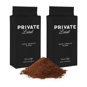 Private Label HALAL100 % Arabica Blend 250gr. Gemalen Koffie