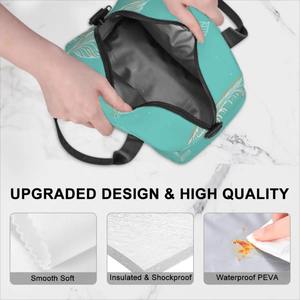 Sac à lunch écologique avec image personnalisée Sac isotherme durable à fermeture éclair pour les aliments Bandoulière en tissu Oxford nylon écologique pour l'extérieur - Product Image 6