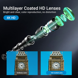 Objectif de Téléphone Appareil Photo Numérique avec Zoom <span class=keywords><strong>20</strong></span>-<span class=keywords><strong>40x</strong></span>, Optiques en Verre, Double Zoom Télescopique Universel pour Smartphone - Product Image 2