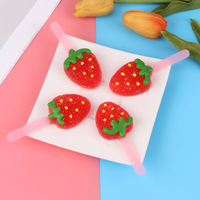 HALAl Certified Manufacturer Wholesale Custom Soft Candy Lollipop 20g Fruit Flavor Strawberry Shape for Kids' Snacks