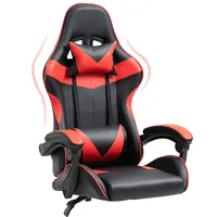 Chaise de jeu de course ergonomique confortable avec rotation à 360 degrés, chaise de jeu d'ordinateur avec roulettes