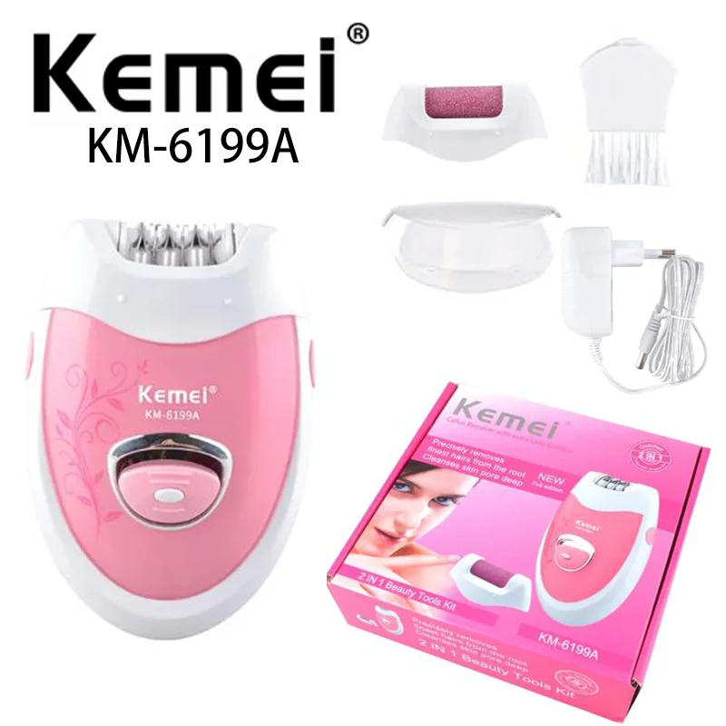 Kemei Km-6199a Women Rechargeable Electric Shaver - Epilator