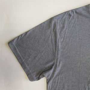 Benutzer definierte hohe Qualität neues <span class=keywords><strong>Design</strong></span> lässig Heather Charcoal grau Rundhals ausschnitt 50 Baumwolle 50 Polyester T-Shirts für Männer - Product Image 5