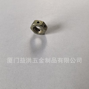 Écrous non standard sur mesure, métriques, à filetage droit, autobloquants, nickelés, usinés CNC, ISO7040 - Product Image 3