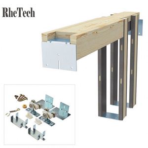 WEKIS High Quality 6''8'' Steel Sliding Door Hardware System Soundproof Invisible Hidden Pocket Frame Bedroom Kitchen 5 Year - Product Image 2